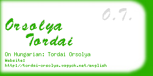 orsolya tordai business card